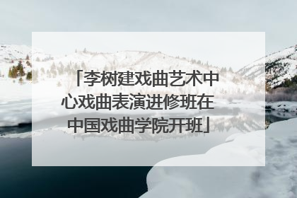 李树建戏曲艺术中心戏曲表演进修班在中国戏曲学院开班