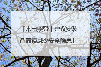 来电照登｜建议安装凸面镜减少安全隐患