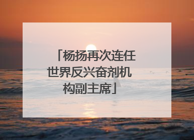 杨扬再次连任世界反兴奋剂机构副主席