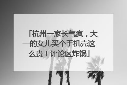 杭州一家长气疯，大一的女儿买个手机壳这么贵！评论区炸锅