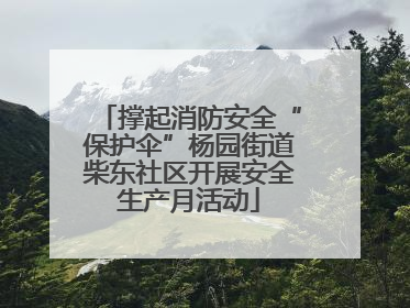 撑起消防安全“保护伞”杨园街道柴东社区开展安全生产月活动