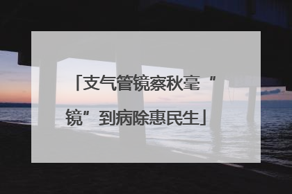 支气管镜察秋毫“镜”到病除惠民生