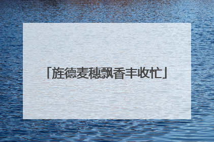 旌德麦穗飘香丰收忙