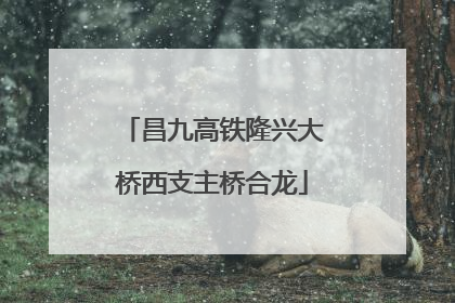 昌九高铁隆兴大桥西支主桥合龙