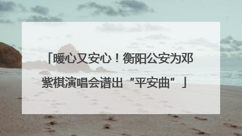 暖心又安心！衡阳公安为邓紫棋演唱会谱出“平安曲”