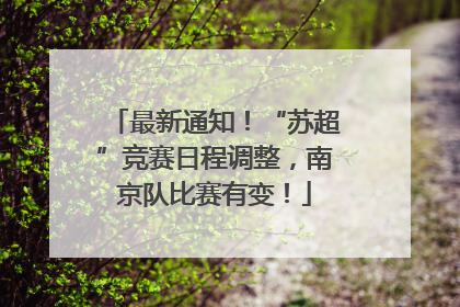 最新通知！“苏超”竞赛日程调整，南京队比赛有变！