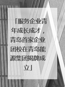服务企业青年成长成才，青岛首家企业团校在青岛能源集团揭牌成立