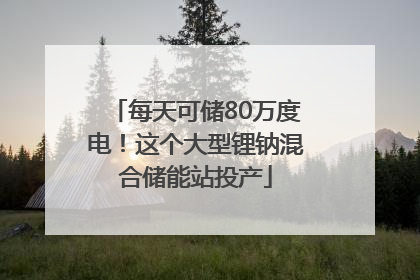 每天可储80万度电！这个大型锂钠混合储能站投产