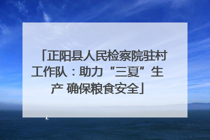 正阳县人民检察院驻村工作队：助力“三夏”生产 确保粮食安全