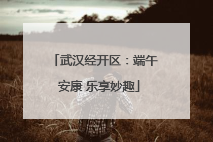 武汉经开区：端午安康 乐享妙趣