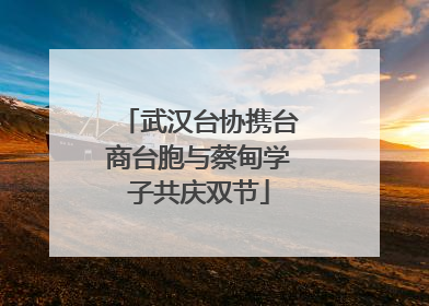 武汉台协携台商台胞与蔡甸学子共庆双节
