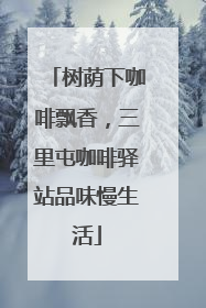 树荫下咖啡飘香，三里屯咖啡驿站品味慢生活
