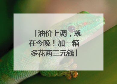 油价上调，就在今晚！加一箱多花两三元钱