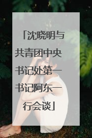 沈晓明与共青团中央书记处第一书记阿东一行会谈