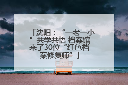 沈阳：“一老一小”共学共悟 档案馆来了30位“红色档案修复师”