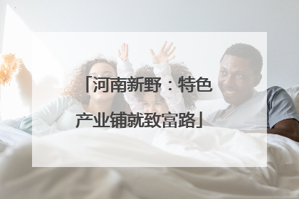 河南新野：特色产业铺就致富路