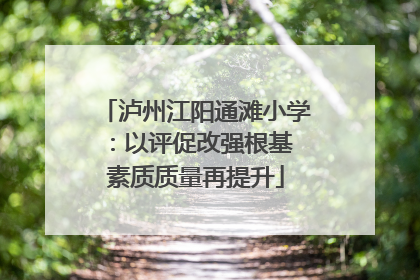 泸州江阳通滩小学：以评促改强根基 素质质量再提升