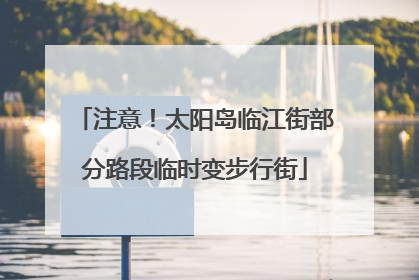 注意！太阳岛临江街部分路段临时变步行街