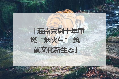 海南京剧十年重燃“烟火气” 筑就文化新生态