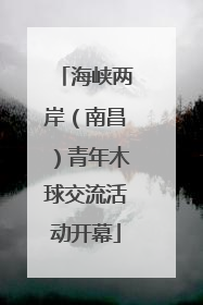 海峡两岸（南昌）青年木球交流活动开幕