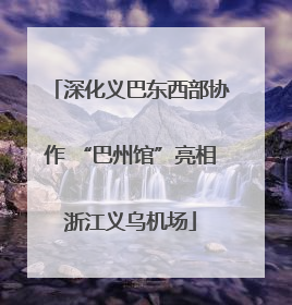 深化义巴东西部协作 “巴州馆”亮相浙江义乌机场