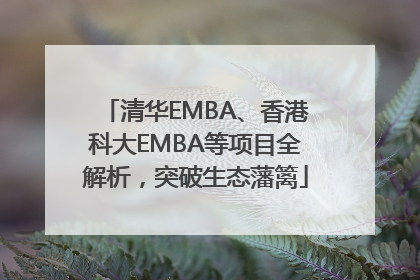 清华EMBA、香港科大EMBA等项目全解析，突破生态藩篱