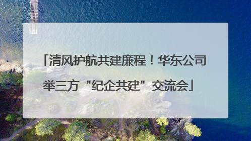 清风护航共建廉程！华东公司举三方“纪企共建”交流会