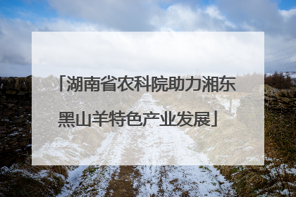 湖南省农科院助力湘东黑山羊特色产业发展
