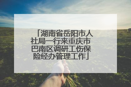 湖南省岳阳市人社局一行来重庆市巴南区调研工伤保险经办管理工作