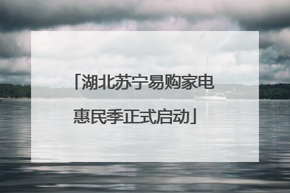 湖北苏宁易购家电惠民季正式启动