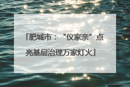 肥城市：“仪家亲”点亮基层治理万家灯火