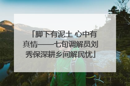 脚下有泥土 心中有真情——七旬调解员刘秀保深耕乡间解民忧