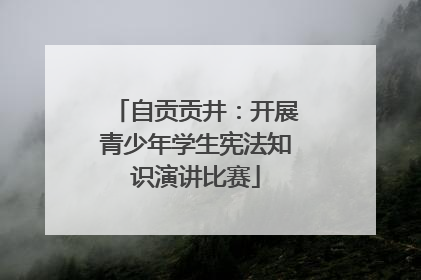 自贡贡井：开展青少年学生宪法知识演讲比赛
