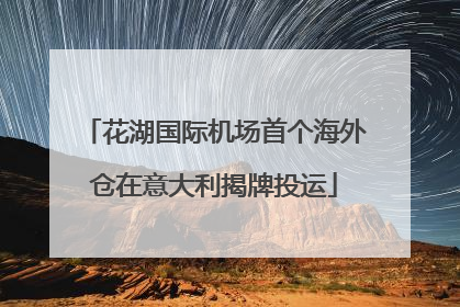 花湖国际机场首个海外仓在意大利揭牌投运