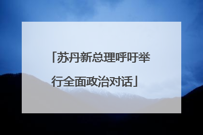 苏丹新总理呼吁举行全面政治对话