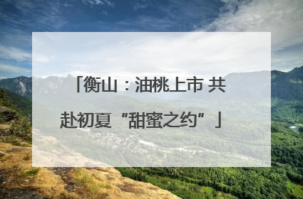 衡山：油桃上市 共赴初夏“甜蜜之约”