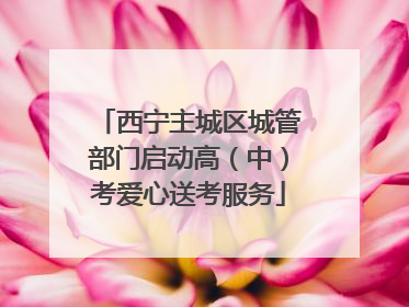 西宁主城区城管部门启动高（中）考爱心送考服务