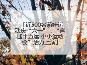 近500名萌娃运动庆“六一”，“喜迎十五运 小小运动会”活力上演