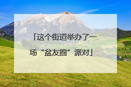 这个街道举办了一场“盆友圈”派对