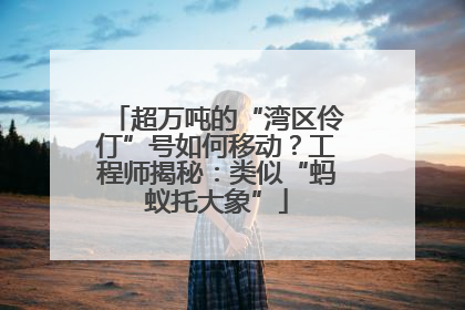 超万吨的“湾区伶仃”号如何移动？工程师揭秘：类似“蚂蚁托大象”