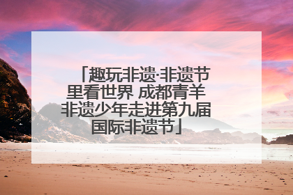 趣玩非遗·非遗节里看世界 成都青羊非遗少年走进第九届国际非遗节
