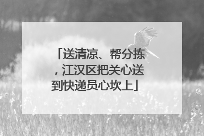 送清凉、帮分拣，江汉区把关心送到快递员心坎上
