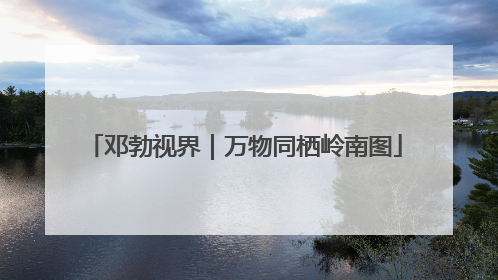 邓勃视界｜万物同栖岭南图