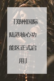 郑州国际陆港核心功能区正式启用