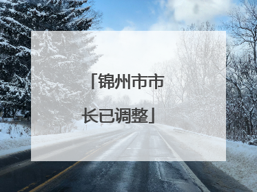 锦州市市长已调整