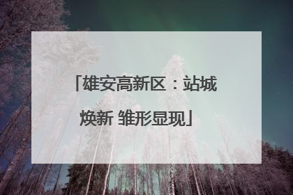 雄安高新区：站城焕新 雏形显现