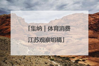 集纳｜体育消费江苏观察组稿
