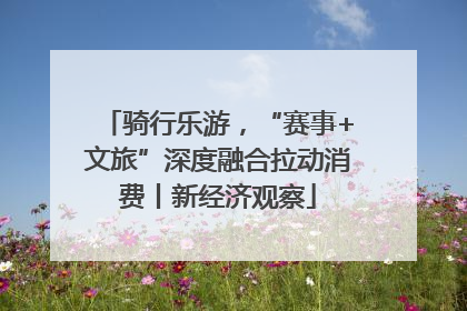 骑行乐游，“赛事+文旅”深度融合拉动消费丨新经济观察