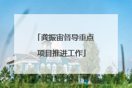 龚振宙督导重点项目推进工作