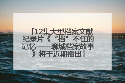 12集大型档案文献纪录片《“档”不住的记忆——聊城档案故事》将于近期播出